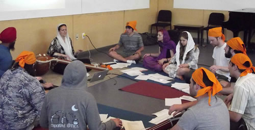 Dr. Cassio teaching a class of Sikh Musicology at Hofstra University (New York), Spring 2012.