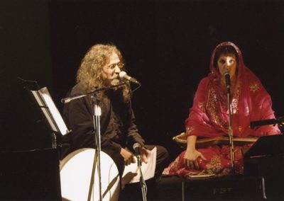 Dr. Francesca Cassio rehearsing with Persian musician Mohssen Kasirossafar