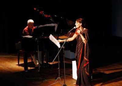 Dr. Francesca Cassio with Ugo Bonessi Performing in New Delhi the repertoire of Rabindra Sangeet, the music of Rabindranath Tagore